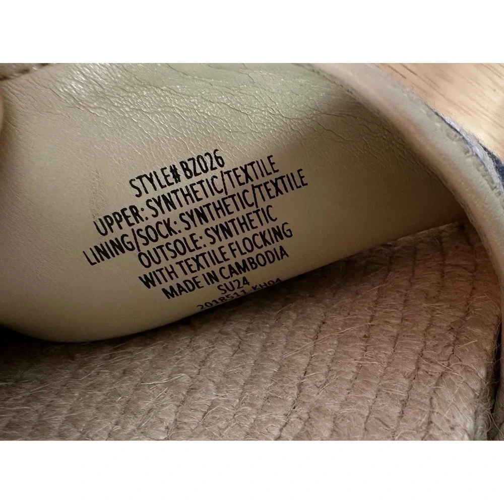 J. Crew Factory Womens Espadrille Slide‎ Sandals 9 Navy Beige Flats Preppy FLAW